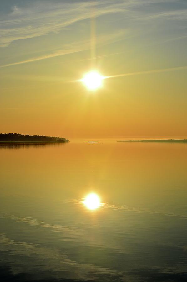The Sun Rising Over The Mouth Of Kempenfelt Bay  Photograph by Lyle Crump