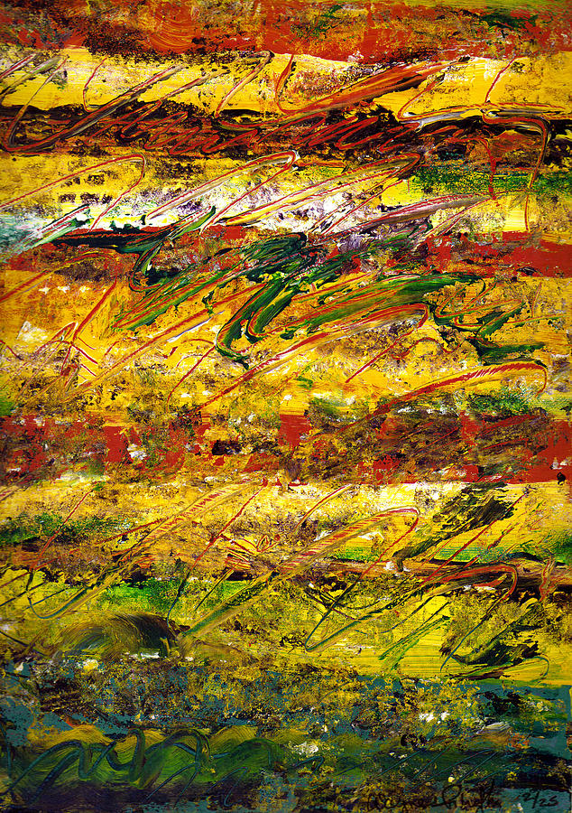 The Sun Rose One Strip at a Time 1 Painting by Wayne Potrafka