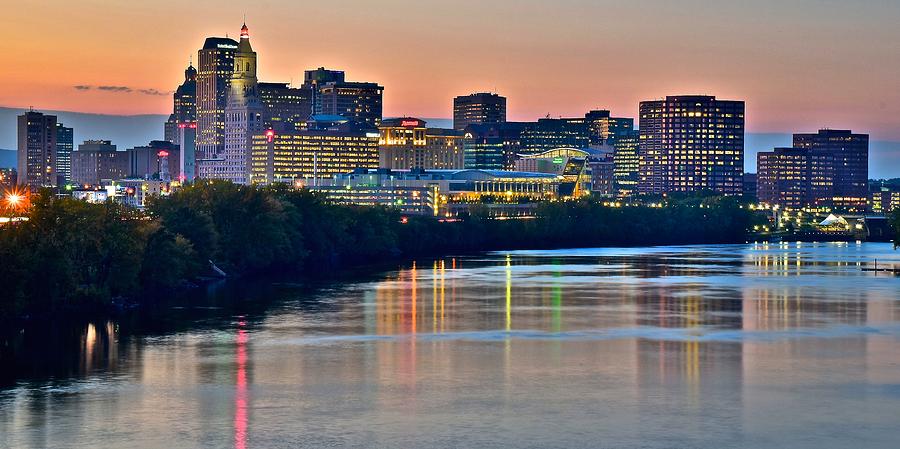 Hartford Photograph - The Sun Sets on Hartford by Frozen in Time Fine Art Photography