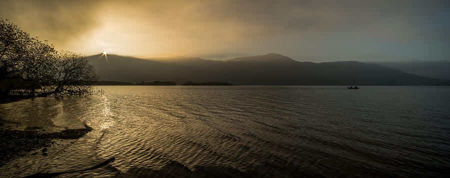 The Sun Sets Over A Misty Derwentwater Photograph