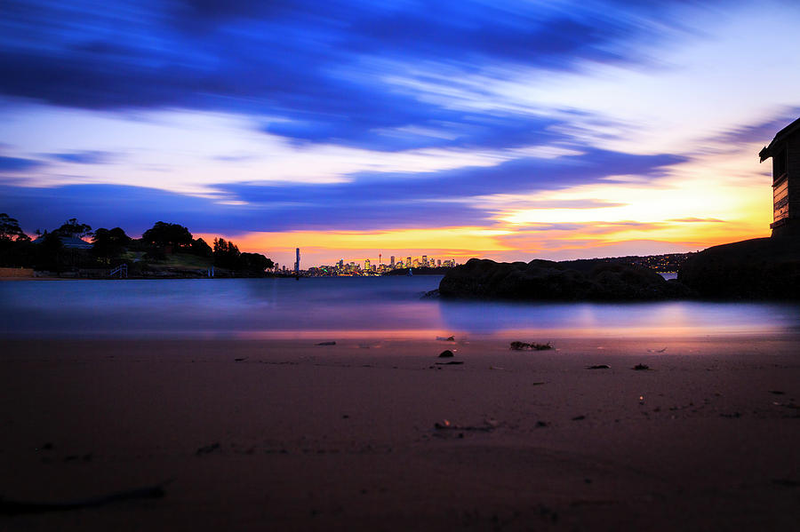 Sunset Photograph - The Sun Sets Over Sydney CBD by Winston Stephenson Photography