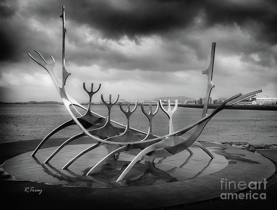 The Viking Ship Sculpture Sun Voyager  Photograph by Rene Triay FineArt Photos