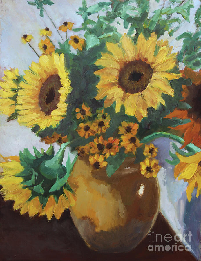 The Sunflowers Painting by Leonid Khomich - Fine Art America