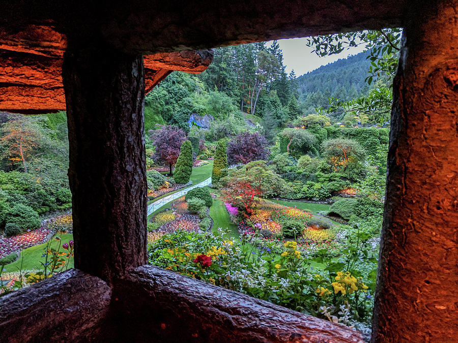 The Sunken Garden from lookout at dusk by Michael Bessler The Sunken Garden from lookout at dusk by Michael Bessler