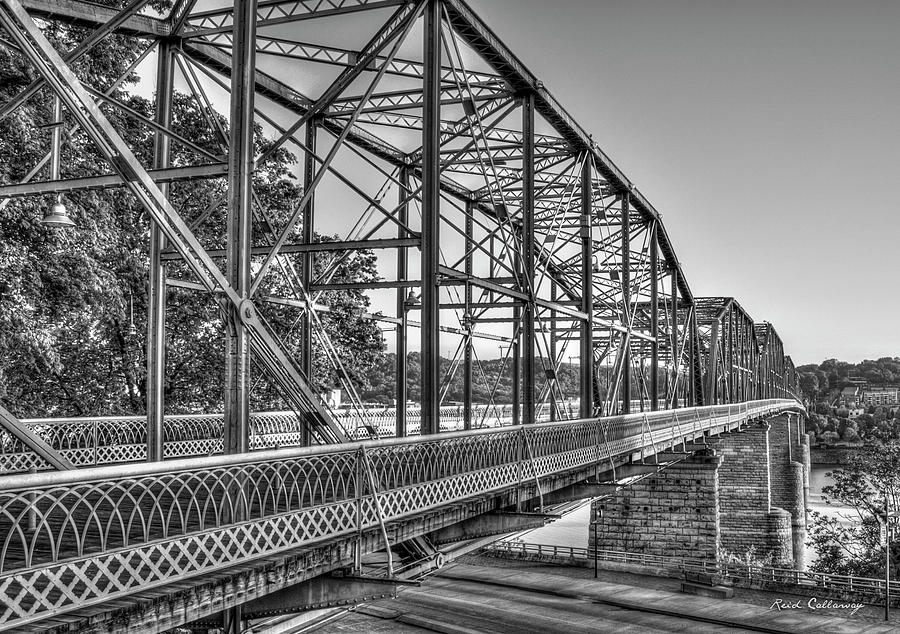 The Suns Glow Bw Walnut Street Pedestrian Bridge Art Chattanooga 