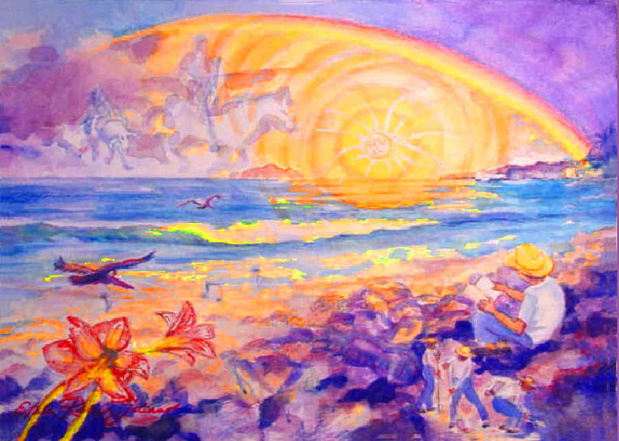 Puerto Rico Painting - The Suns Words by Estela Robles