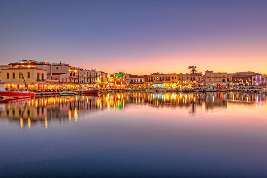 The Sunset at Rethymno in Crete - Greece Photograph by Constantinos Iliopoulos