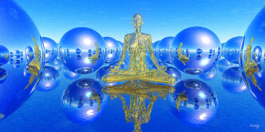 Enlightenment Painting - The Superficial Illusion Of Duality by Robby Donaghey Enlightenment Painting - The Superficial Illusion Of Duality by Robby Donaghey