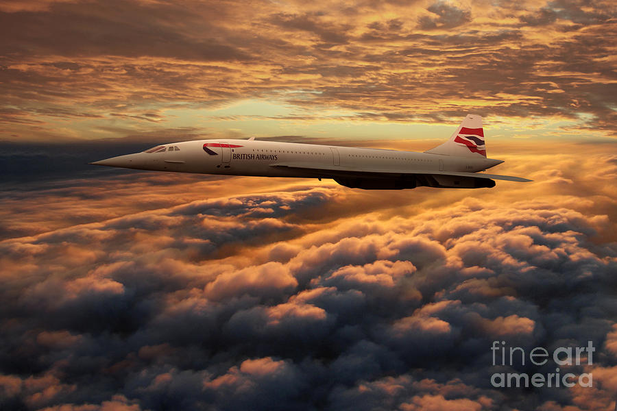 The Supersonic Concorde Digital Art by Airpower Art
