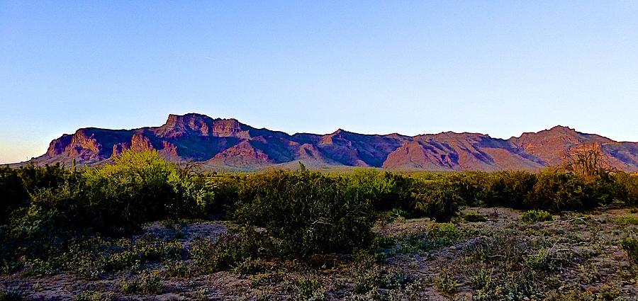 The Superstition Mountains at Sunset Photograph by Barbara Zahno