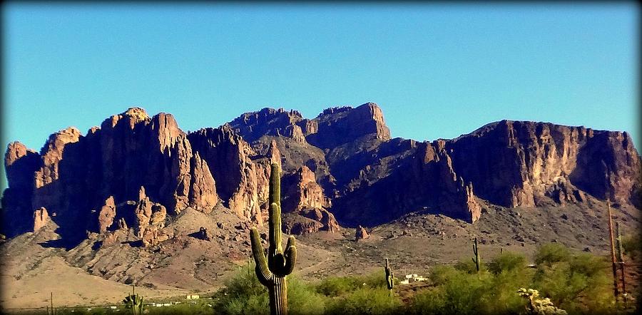 The Superstition Mountains Photograph by Donna Spadola