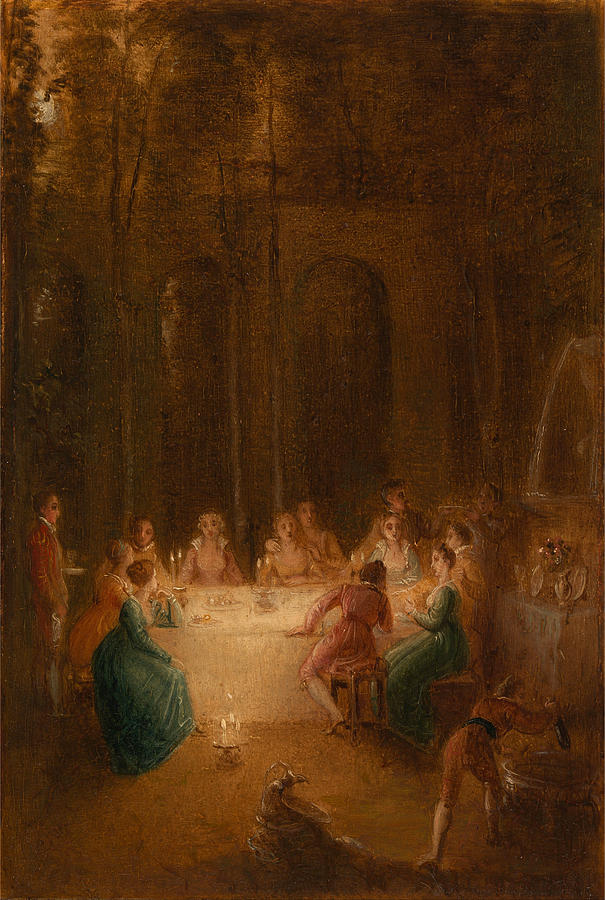 Thomas Stothard Painting - The Supper by the Fountain by Thomas Stothard