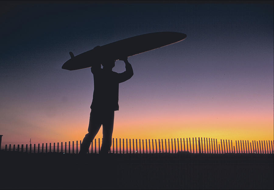 The Surfer at Sunset Photograph by Carl Purcell | Fine Art America
