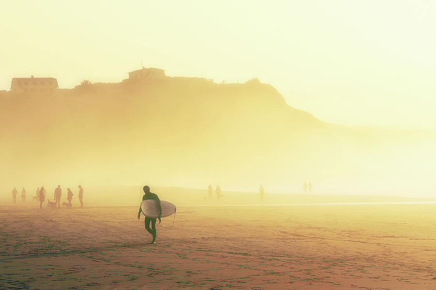 The surfer loneliness Photograph by Mikel Martinez de Osaba