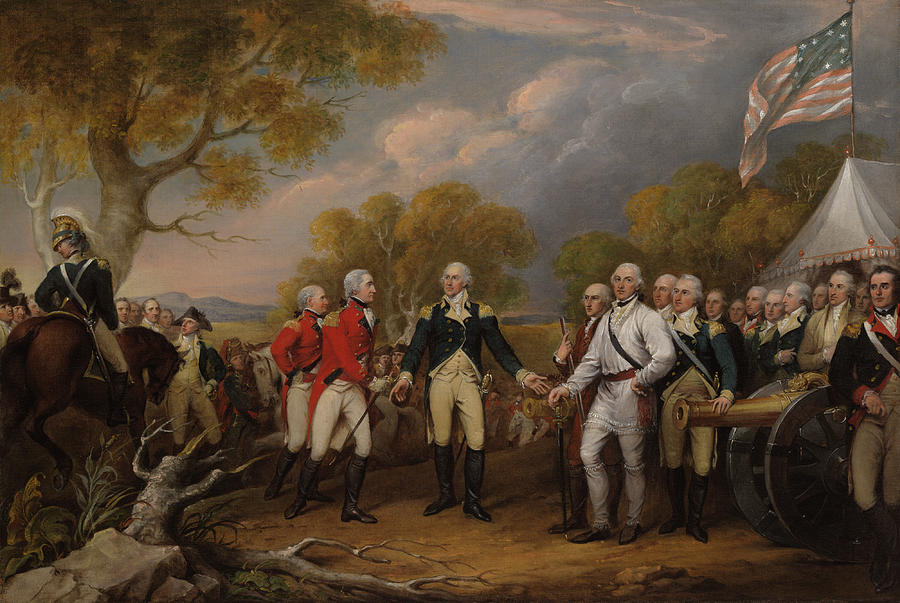 The Surrender of General Burgoyne at Saratoga, Oct 16, 1777 Painting by ...