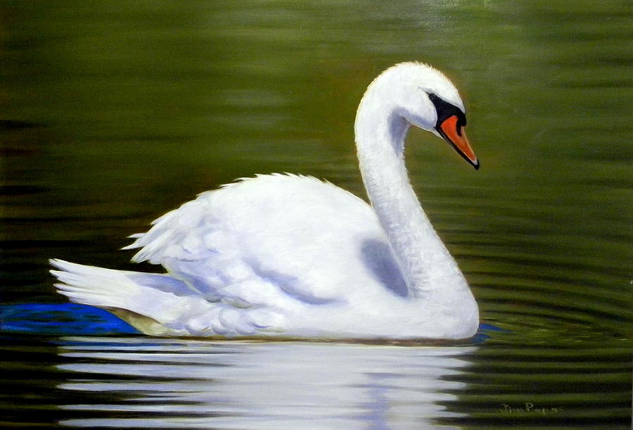 The Swan 3 Painting by Dimitris Papadakis | Pixels