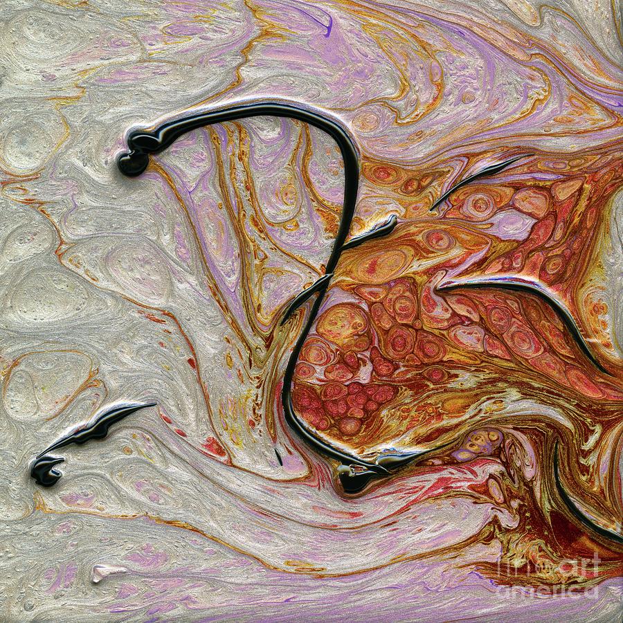 Purple Mixed Media - The Swan by Terry McConnell Purple Mixed Media - The Swan by Terry McConnell