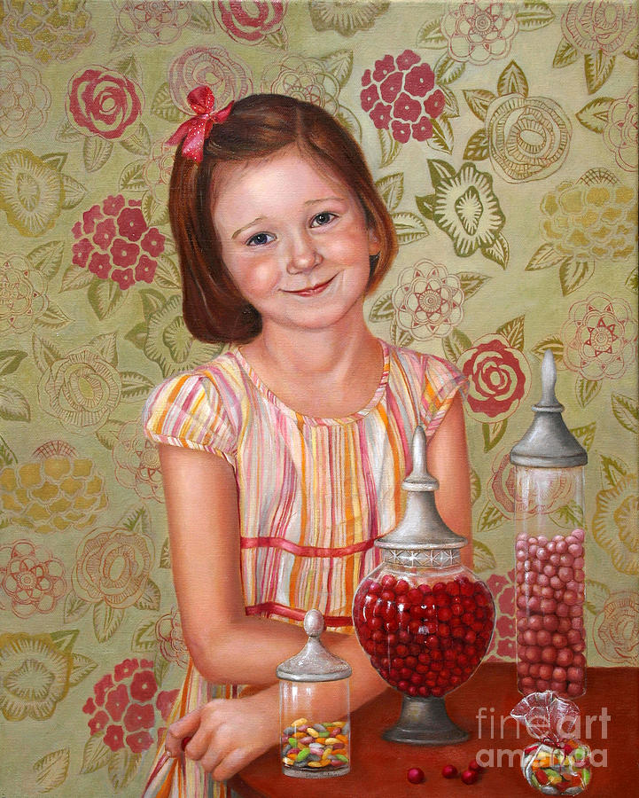 The Sweet Sneak Painting by Portraits By NC