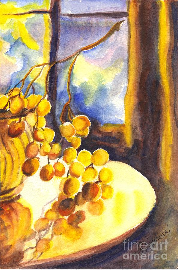 Grape Painting - The Sweeter The Grapes by Carol Wisniewski