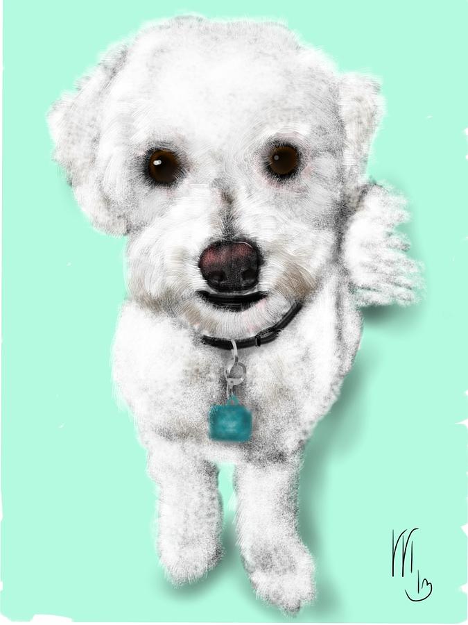 Dog Painting - The Sweetheart  by Lois Ivancin Tavaf