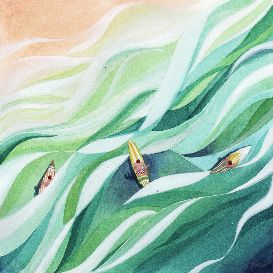 Beach Painting - The Swell by Stephie Jones