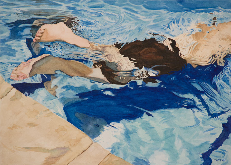 The Swimmer Painting by Christopher Reid