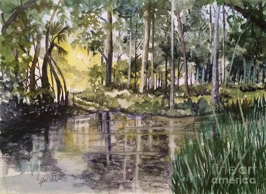 Water Painting - The Swimming Hole by Glen Ward Water Painting - The Swimming Hole by Glen Ward