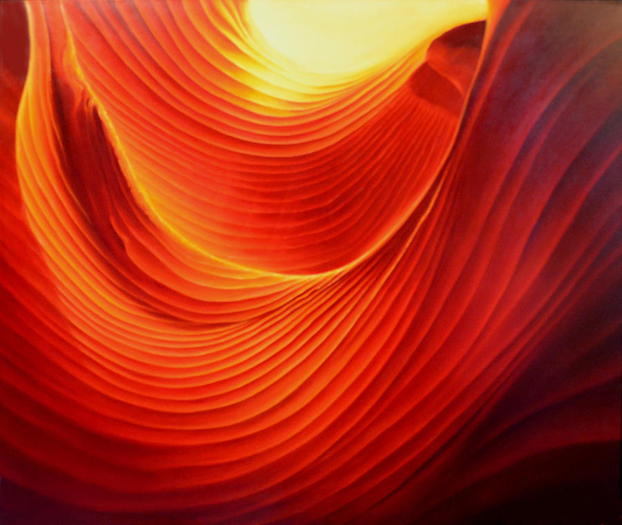 Antelope Canyon Painting - The Swirl by Anni Adkins Antelope Canyon Painting - The Swirl by Anni Adkins