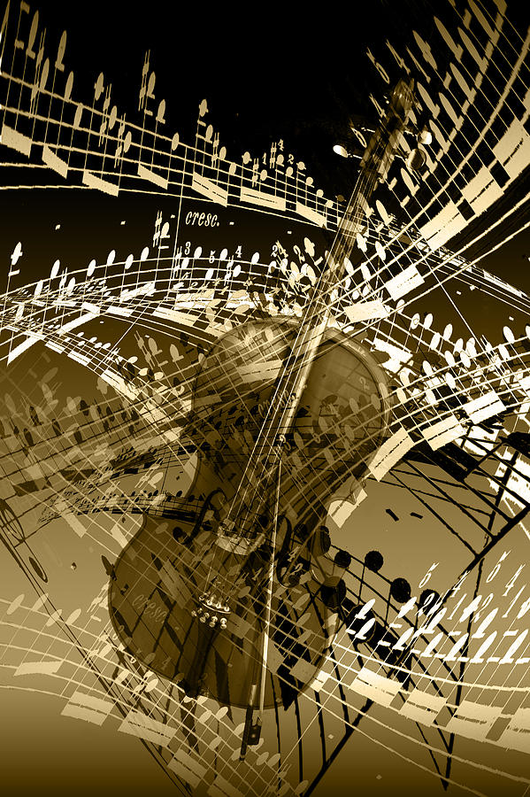 The Swirl of Music in Sepia Photograph by Randall Nyhof