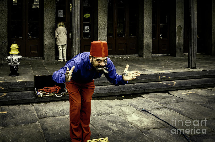 New Orleans Photograph - The Sword Swallower - Nola by Kathleen K Parker