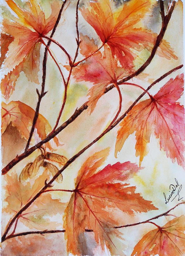 Foliage Painting - The Sycamore Seed by Lucia Del
