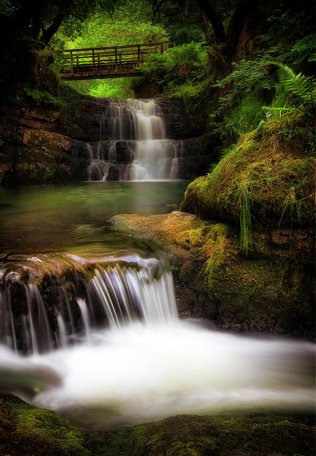 Waterfall Photograph - The Sychryd Cascades by Leighton Collins