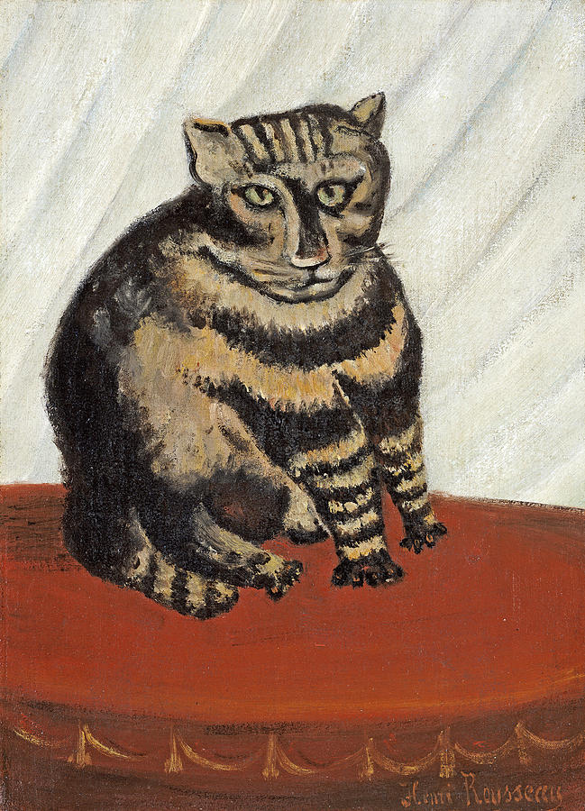 The Tabby Painting by Henri Rousseau