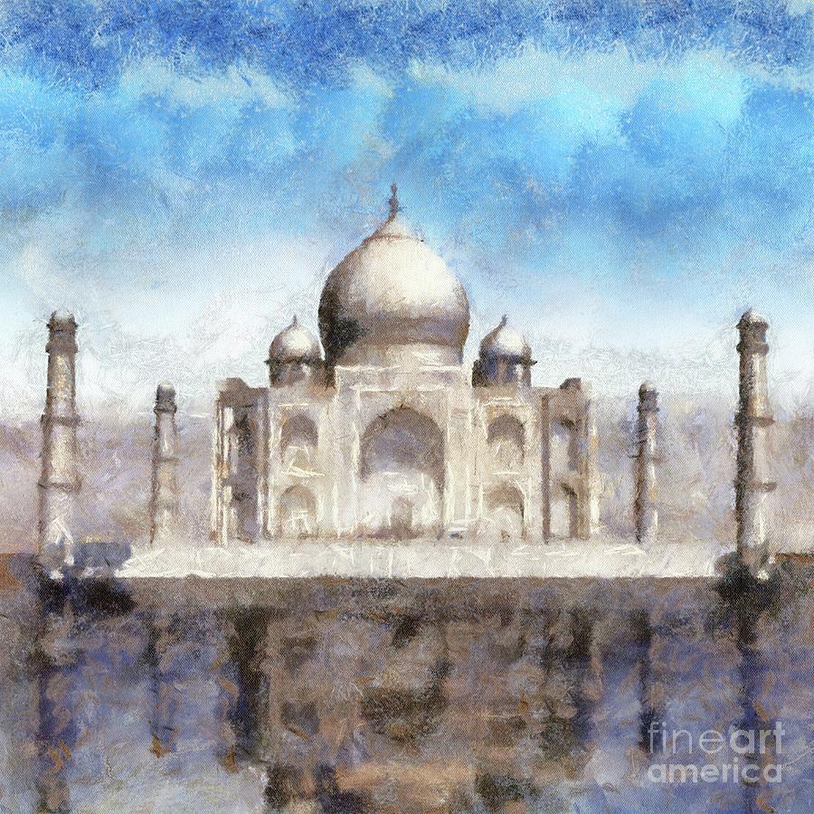 Landscape Painting - The Taj Mahal by Sarah Kirk by Esoterica Art Agency