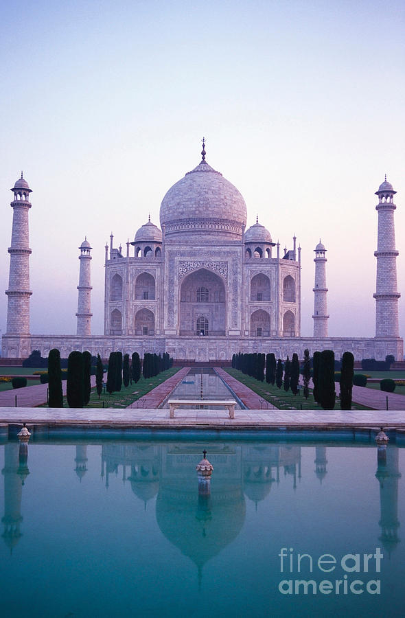 The Taj Mahal Photograph by Indian School