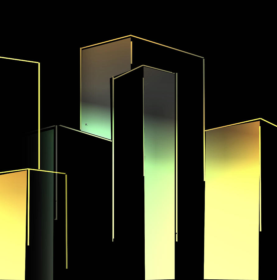 The Tall Buildings Digital Art by John Krakora
