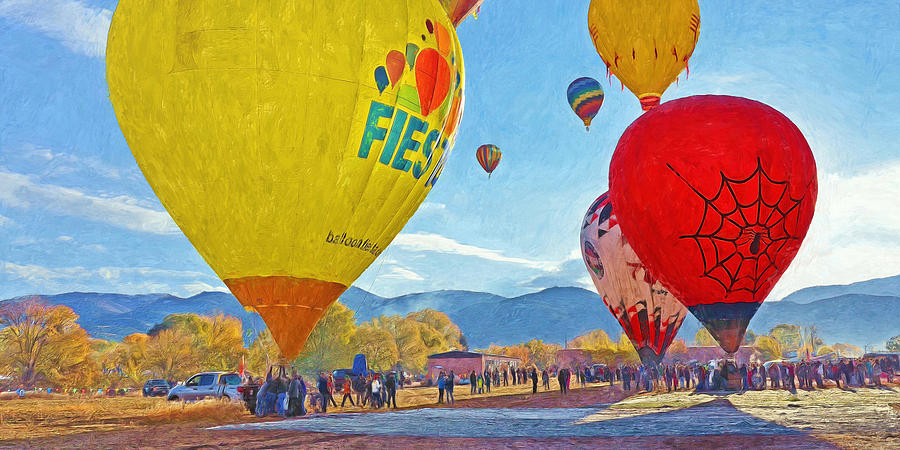The Taos Mountain Balloon Rally 5 Digital Art by Digital Photographic Arts