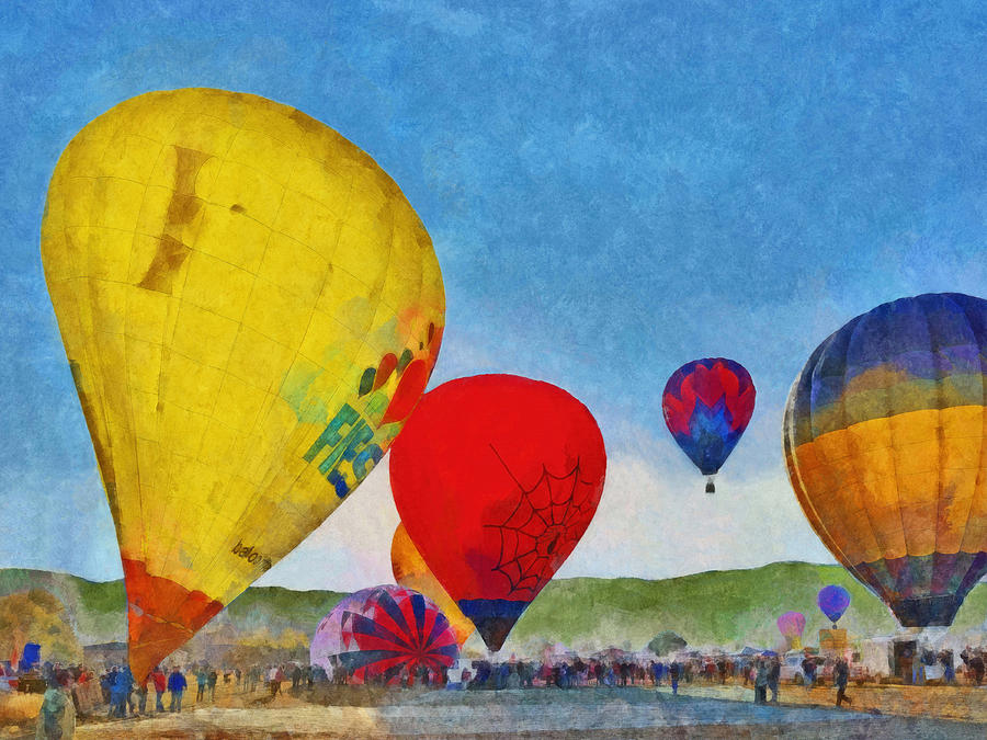 The Taos Mountain Balloon Rally 6 Digital Art by Digital Photographic Arts