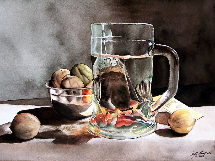 Tea Painting - The tea cup by Leyla Munteanu