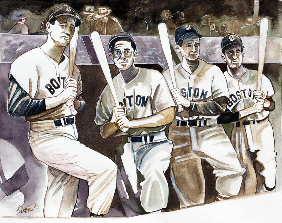 The Teammates Drawing by Dave Olsen