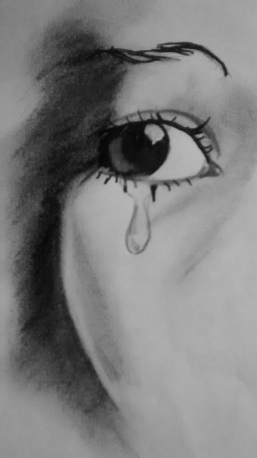 The Tear Of Hope Drawing by Sylvester Wofford