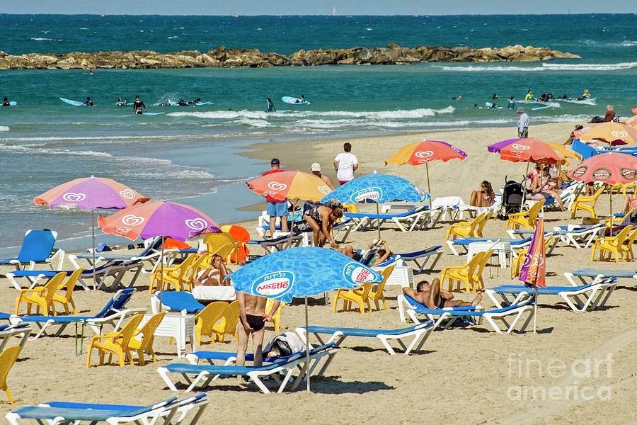 The Tel Aviv beach Photograph by Ilan Rosen