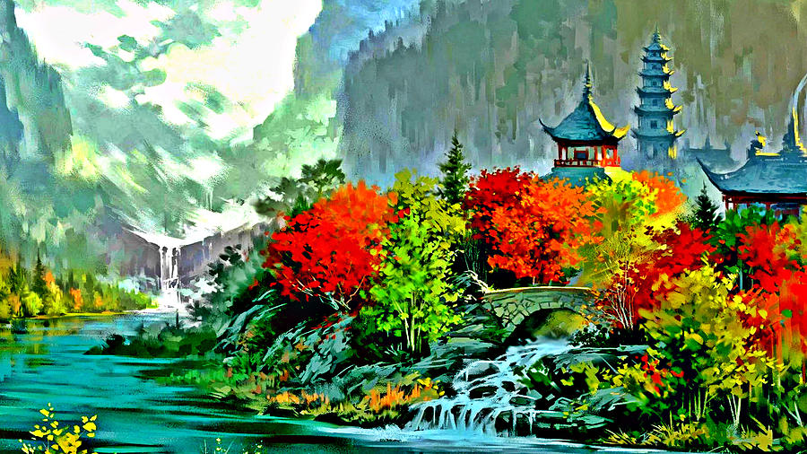 The Temple Painting by MJ Arts Collection - Fine Art America