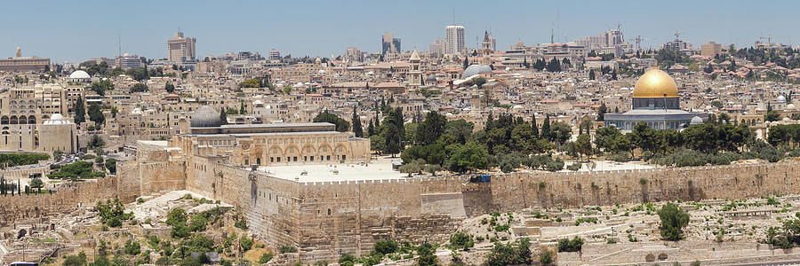 the Temple Mount from the Olive Mount Photograph by Yoel Koskas - Fine ...