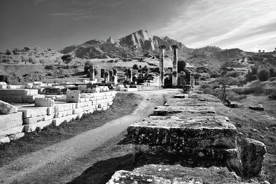 The Temple Of Artemis At Sardis, Turkey #1.    Black And White Photograph