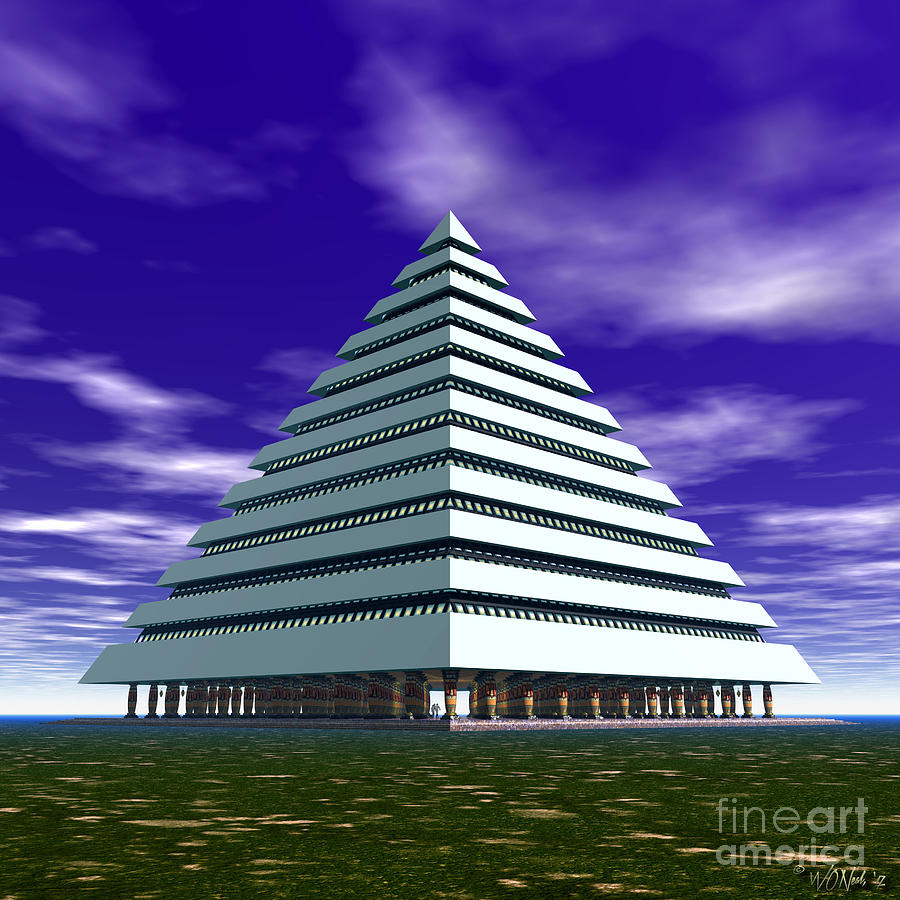 Architecture Digital Art - The Temple of Everlasting Friendship 3 by Walter Neal