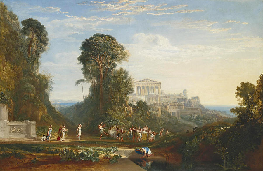 The Temple of Jupiter Panellenius Restored Painting by Joseph Mallord William Turner