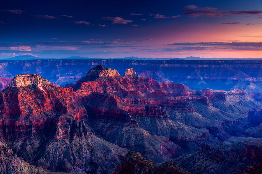 Grand Canyon National Park Photograph - The Temples and Bright Angel Canyon by Dan Holmes