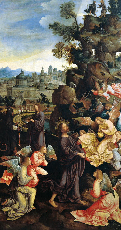 The Temptation of Christ  Painting by Jacob Cornelisz van Oostsanen