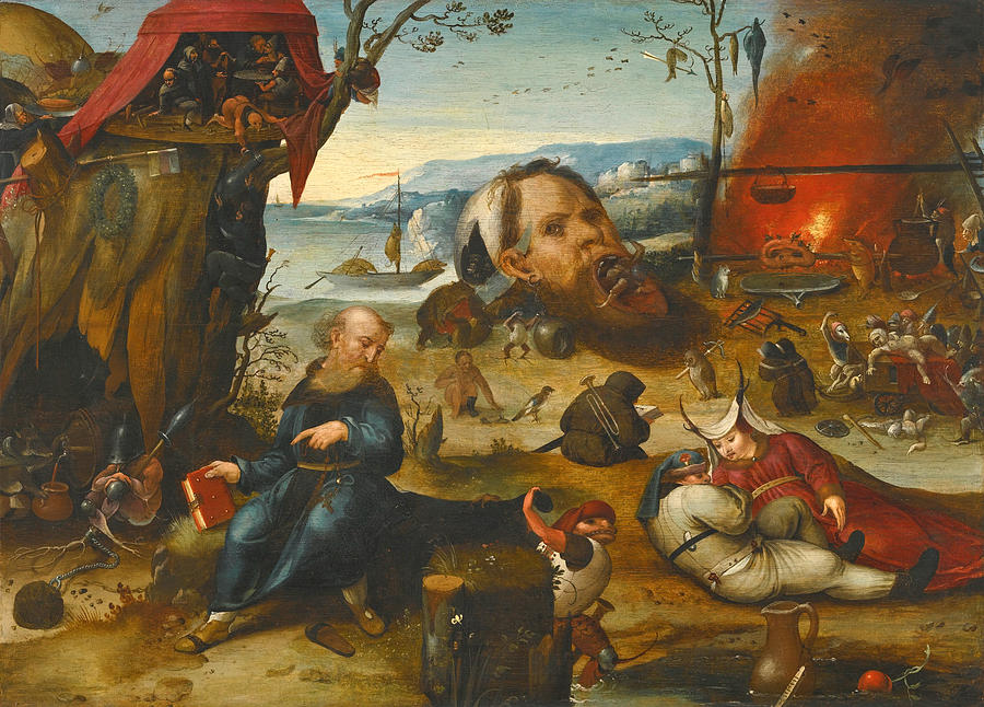 The Temptation of St Anthony Painting by Follower of Hieronymus Bosch